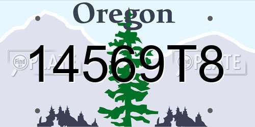 14569T8 Oregon License Plate
