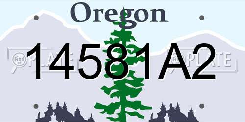 14581A2 Oregon License Plate