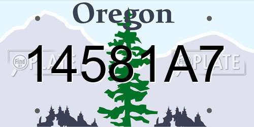 14581A7 Oregon License Plate