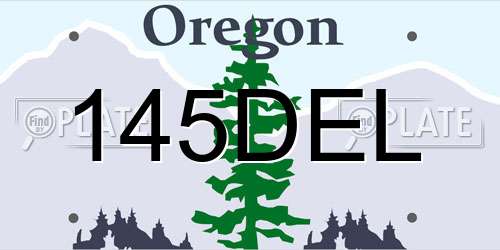 145DEL Oregon License Plate