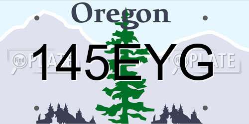 145EYG Oregon License Plate