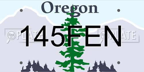 145FEN Oregon License Plate