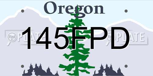 145FPD Oregon License Plate