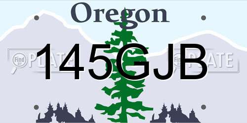 145GJB Oregon License Plate