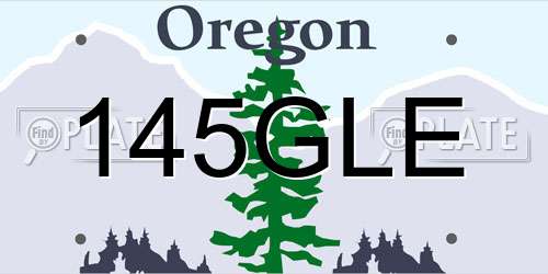 145GLE Oregon License Plate