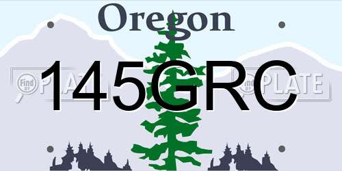 145GRC Oregon License Plate
