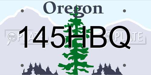 145HBQ Oregon License Plate