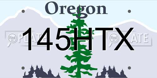 145HTX Oregon License Plate
