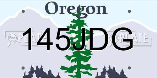 145JDG Oregon License Plate