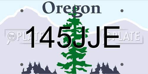 145JJE Oregon License Plate
