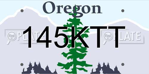 145KTT Oregon License Plate
