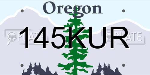 145KUR Oregon License Plate