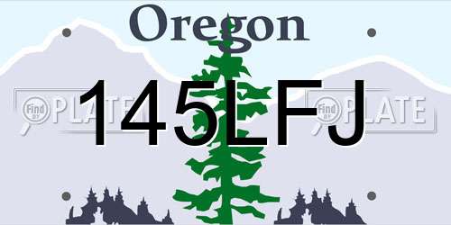 145LFJ Oregon License Plate
