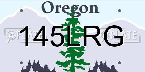 145LRG Oregon License Plate