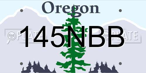 145NBB Oregon License Plate