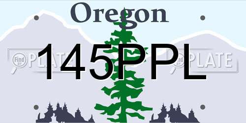 145PPL Oregon License Plate