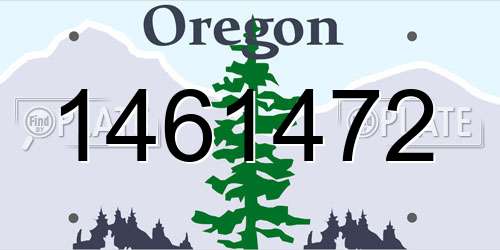 1461472 Oregon License Plate