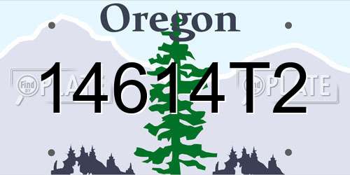14614T2 Oregon License Plate