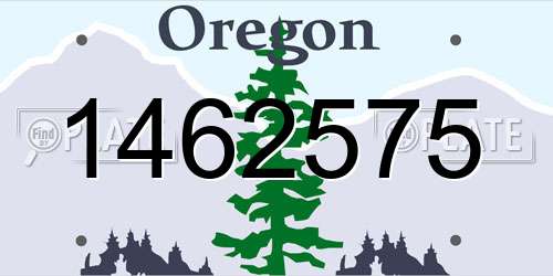 1462575 Oregon License Plate