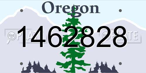 1462828 Oregon License Plate