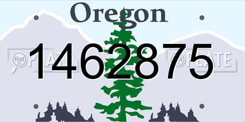1462875 Oregon License Plate