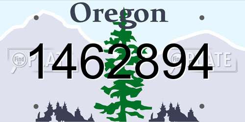 1462894 Oregon License Plate