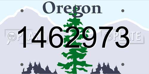 1462973 Oregon License Plate