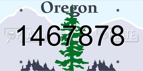 1467878 Oregon License Plate