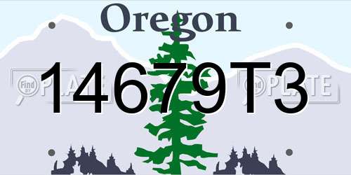 14679T3 Oregon License Plate