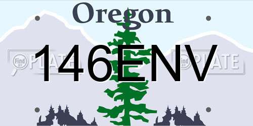 146ENV Oregon License Plate