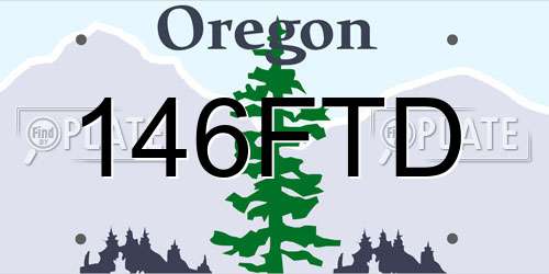 146FTD Oregon License Plate
