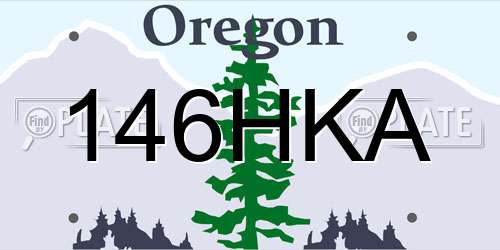146HKA Oregon License Plate
