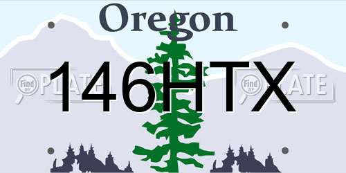 146HTX Oregon License Plate