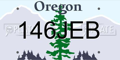146JEB Oregon License Plate