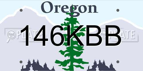 146KBB Oregon License Plate