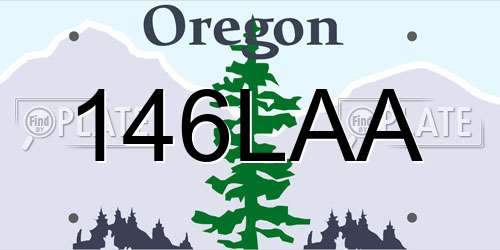 146LAA Oregon License Plate