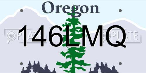 146LMQ Oregon License Plate