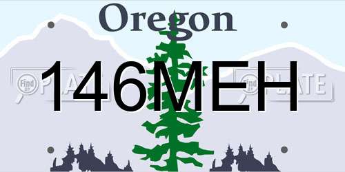146MEH Oregon License Plate