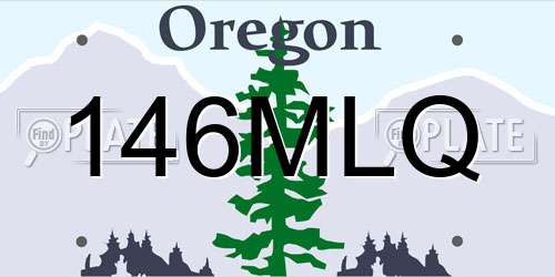 146MLQ Oregon License Plate