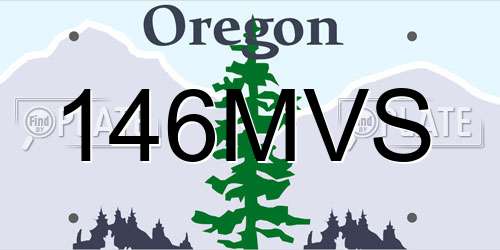 146MVS Oregon License Plate