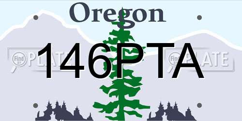 146PTA Oregon License Plate