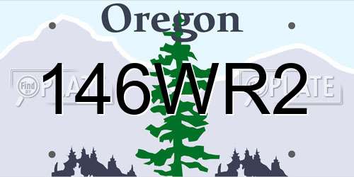 146WR2 Oregon License Plate