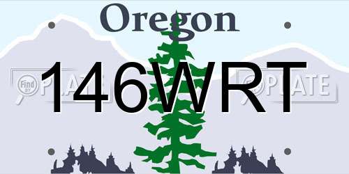 146WRT Oregon License Plate