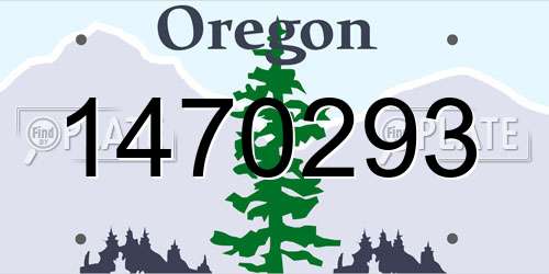 1470293 Oregon License Plate