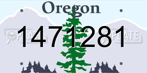1471281 Oregon License Plate