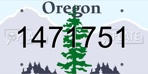 1471751 Oregon License Plate