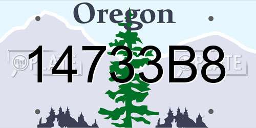 14733B8 Oregon License Plate
