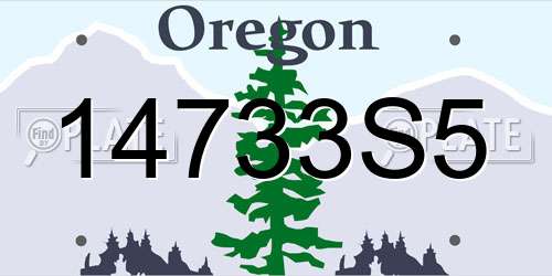 14733S5 Oregon License Plate