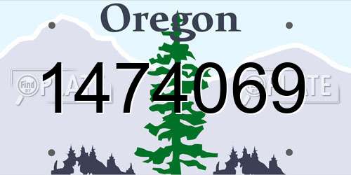 1474069 Oregon License Plate