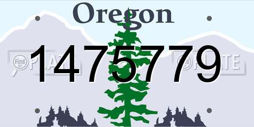 1475779 Oregon License Plate